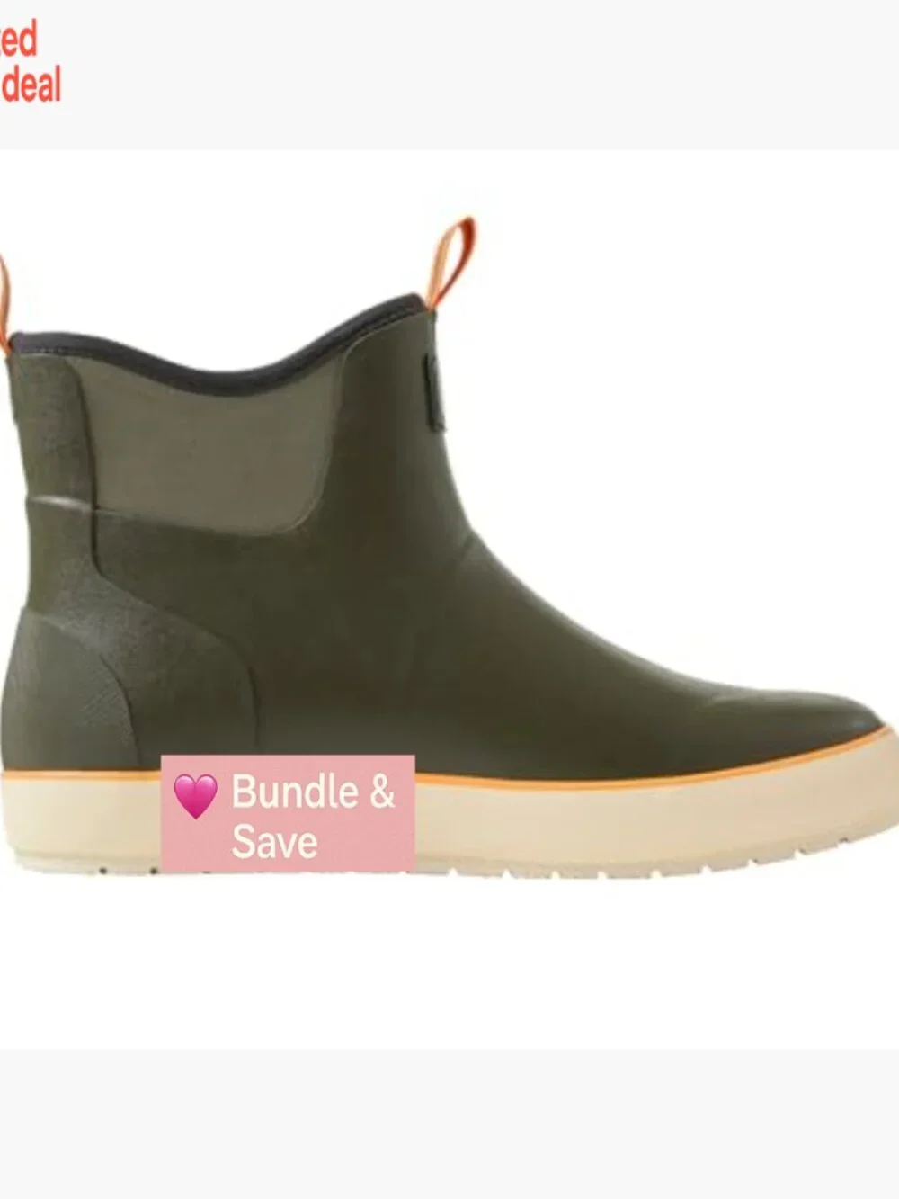 Waterproof Rain Boots with Pull-On Design, Non-Marking Sole